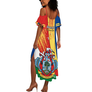 29 June Seychelles Independence Day Summer Maxi Dress Flag Style