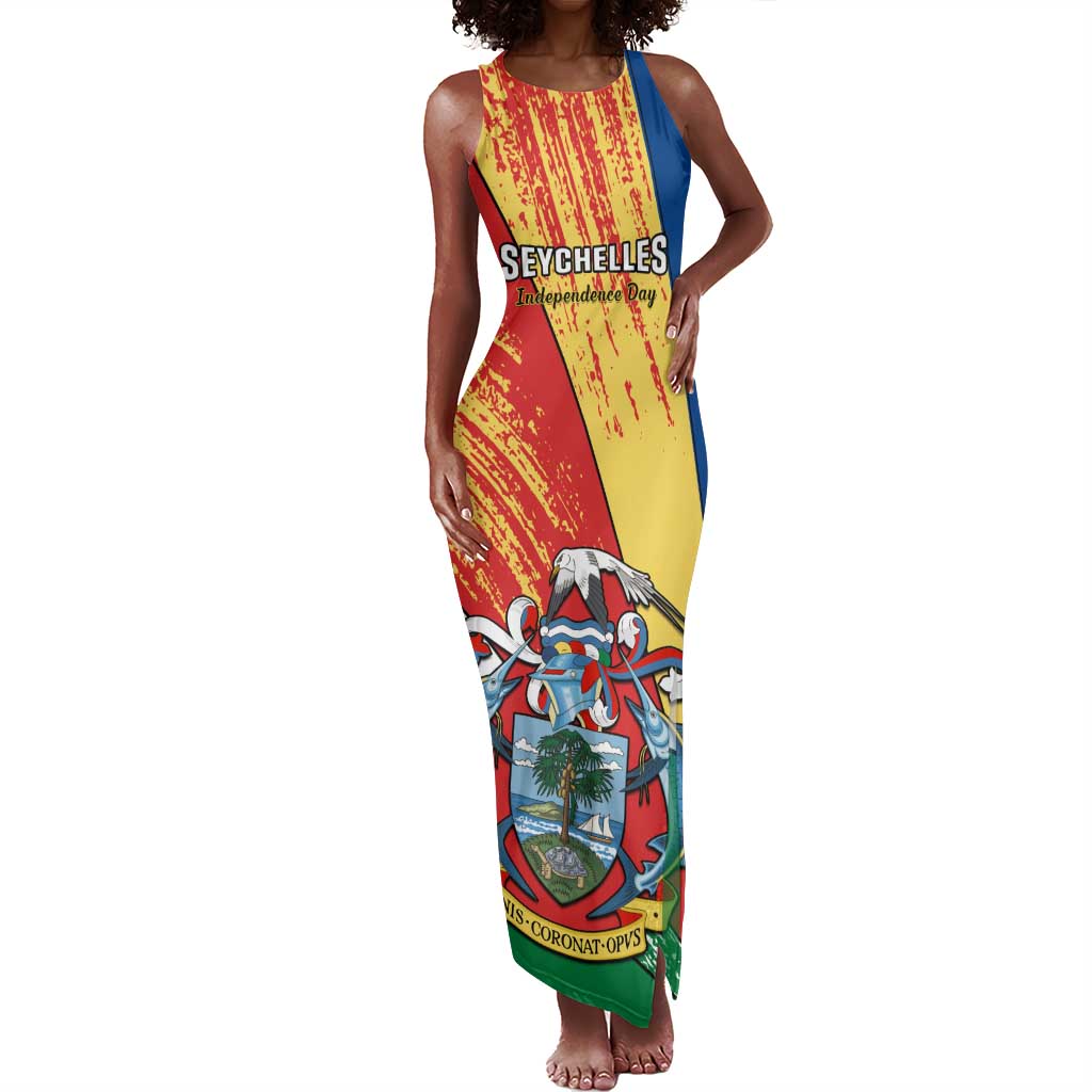 29 June Seychelles Independence Day Tank Maxi Dress Flag Style