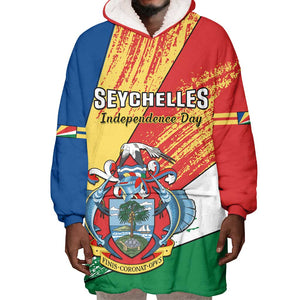 29 June Seychelles Independence Day Wearable Blanket Hoodie Flag Style