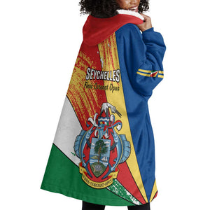 29 June Seychelles Independence Day Wearable Blanket Hoodie Flag Style