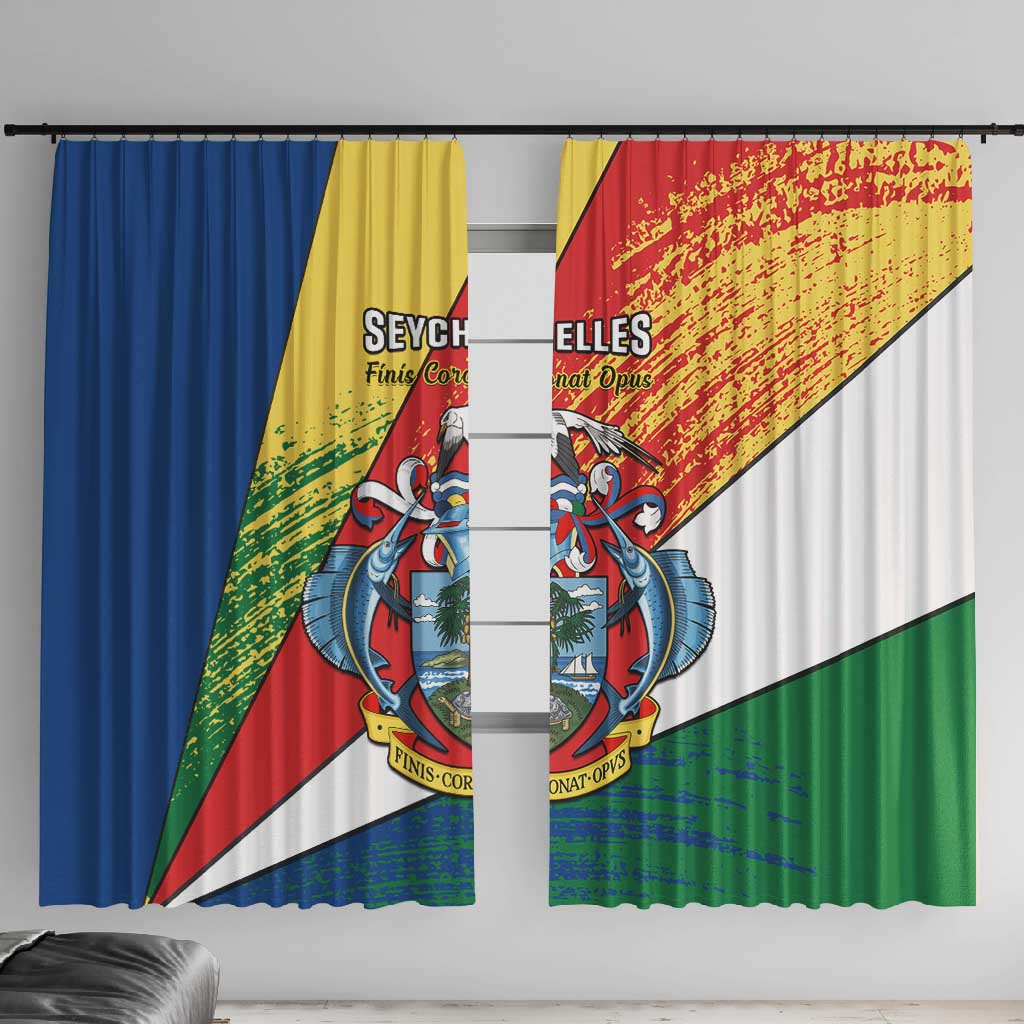 29 June Seychelles Independence Day Window Curtain Flag Style