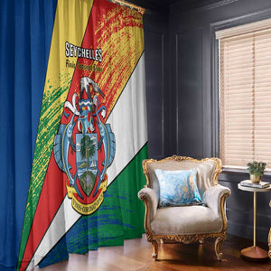 29 June Seychelles Independence Day Window Curtain Flag Style