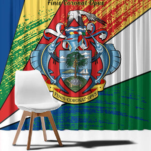 29 June Seychelles Independence Day Window Curtain Flag Style