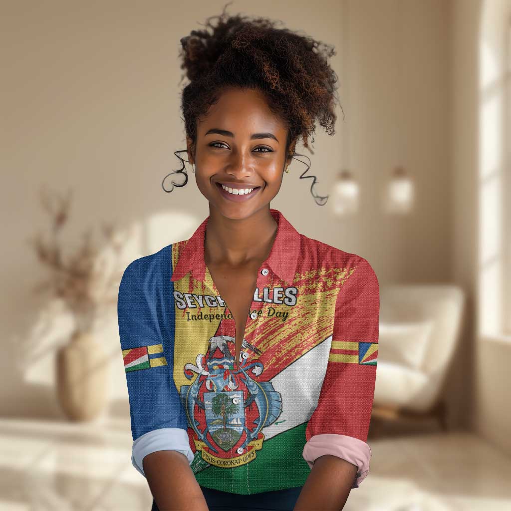 29 June Seychelles Independence Day Women Casual Shirt Flag Style