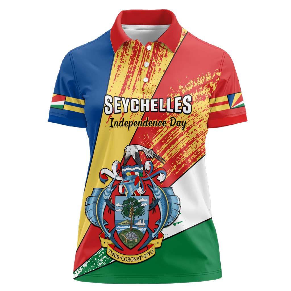 29 June Seychelles Independence Day Women Polo Shirt Flag Style