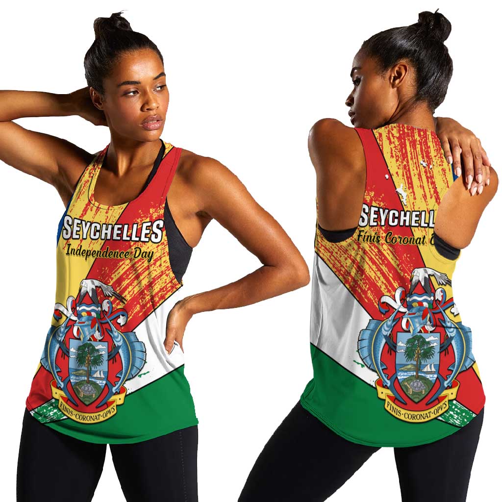 29 June Seychelles Independence Day Women Racerback Tank Flag Style