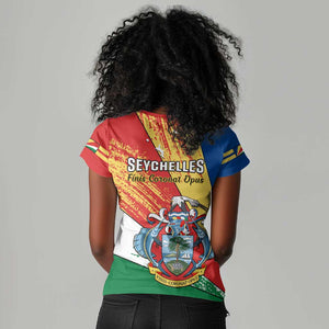 29 June Seychelles Independence Day Women V-Neck T-Shirt Flag Style