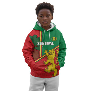 Senegal Football Kid Hoodie 2024 Go Champions Lions De La Teranga