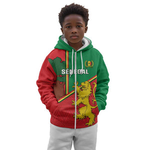 Senegal Football Kid Hoodie 2024 Go Champions Lions De La Teranga