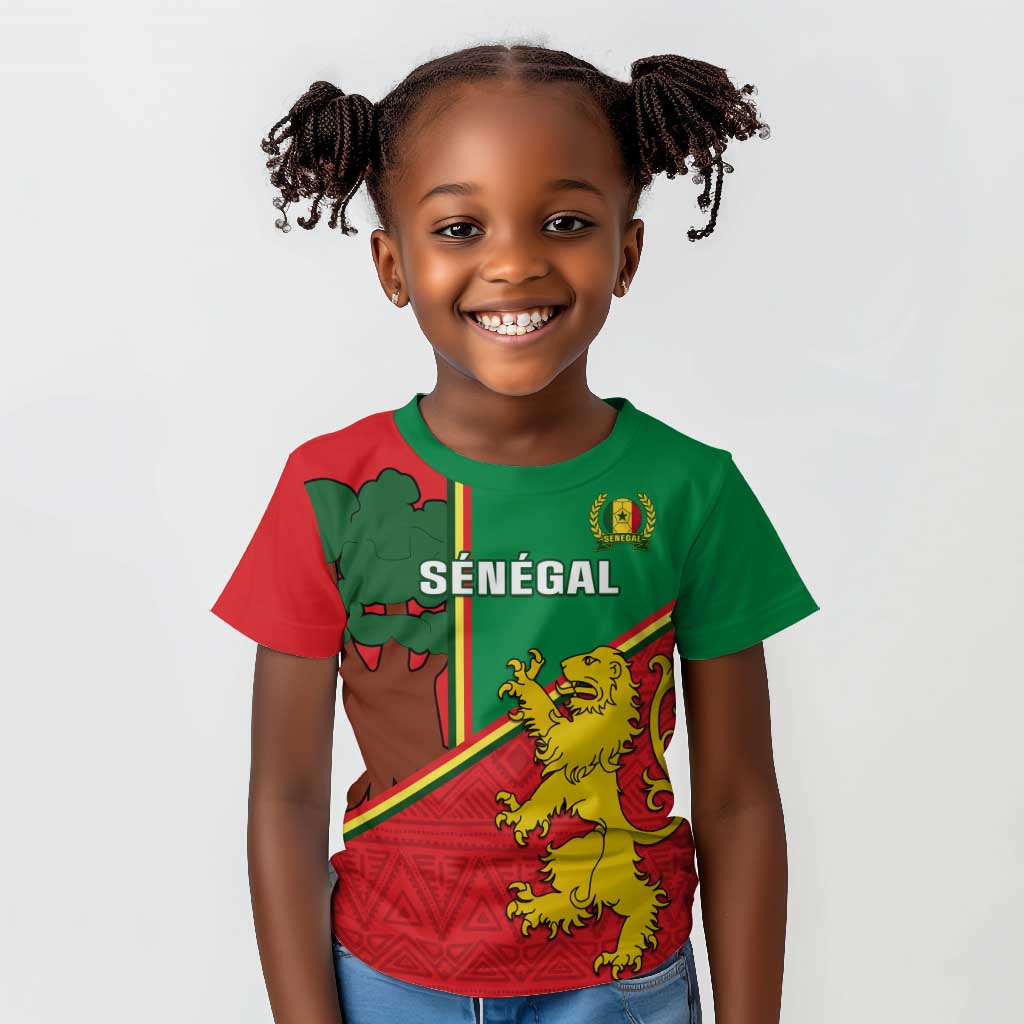 Senegal Football Kid T shirt 2024 Go Champions Lions De La Teranga