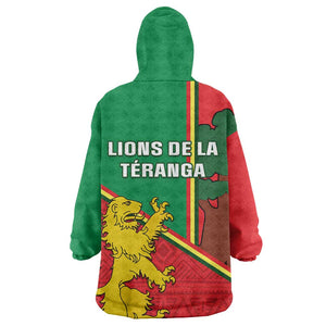 Senegal Football KId Wearable Blanket Hoodie 2024 Go Champions Lions De La Teranga