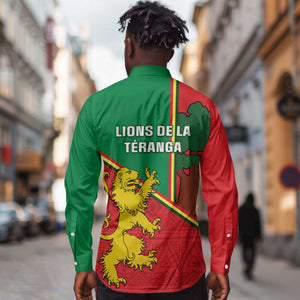 Senegal Football Long Sleeve Button Shirt 2024 Go Champions Lions De La Teranga