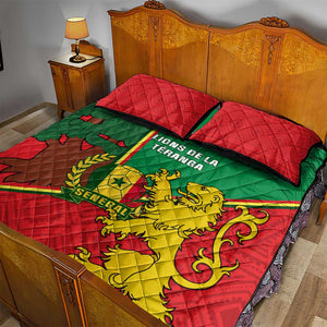 Senegal Football Quilt Bed Set 2024 Go Champions Lions De La Teranga