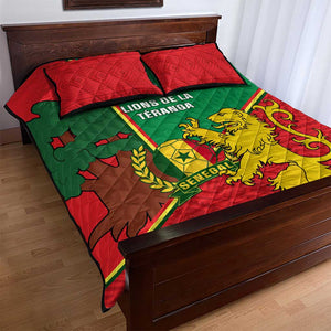 Senegal Football Quilt Bed Set 2024 Go Champions Lions De La Teranga