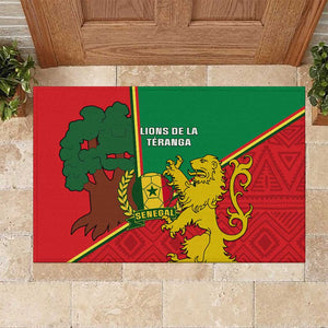 Senegal Football Rubber Doormat 2024 Go Champions Lions De La Teranga