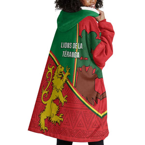 Senegal Football Wearable Blanket Hoodie 2024 Go Champions Lions De La Teranga