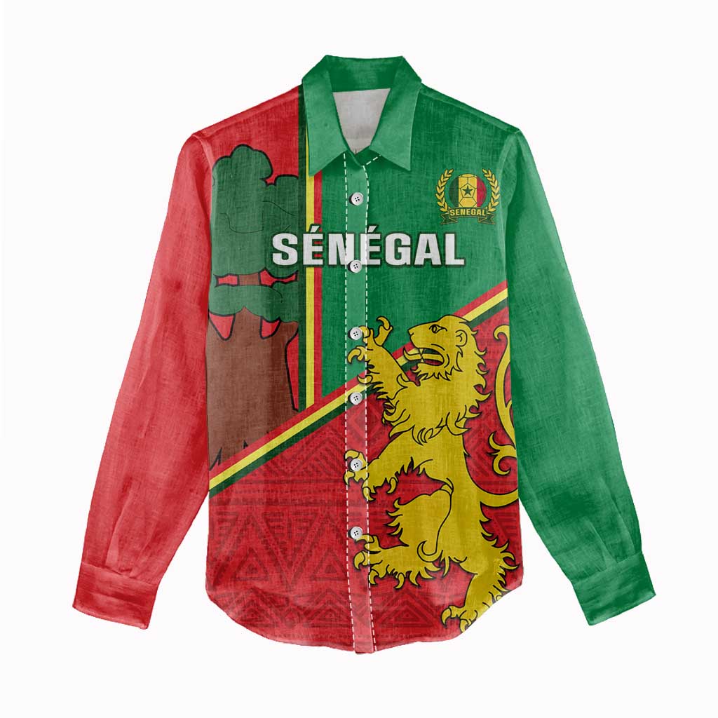 Senegal Football Women Casual Shirt 2024 Go Champions Lions De La Teranga LT14