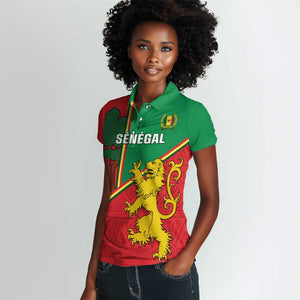 Senegal Football Women Polo Shirt 2024 Go Champions Lions De La Teranga