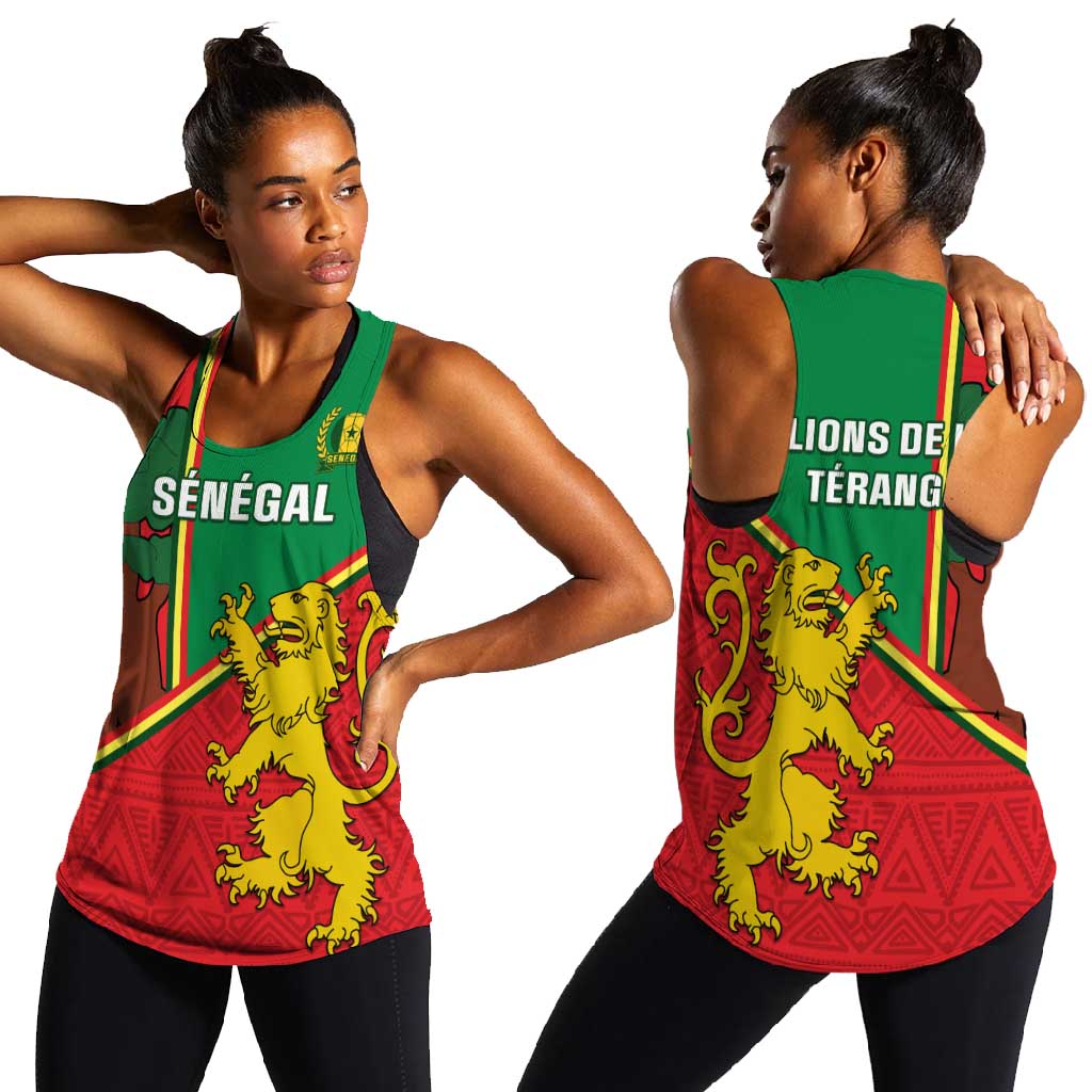 Senegal Football Women Racerback Tank 2024 Go Champions Lions De La Teranga