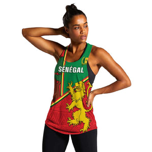 Senegal Football Women Racerback Tank 2024 Go Champions Lions De La Teranga