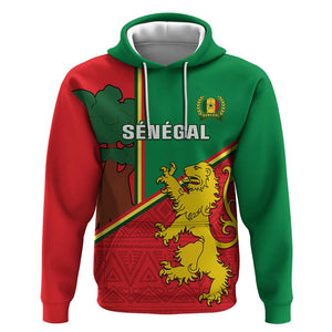 Senegal Football Zip Hoodie 2024 Go Champions Lions De La Teranga