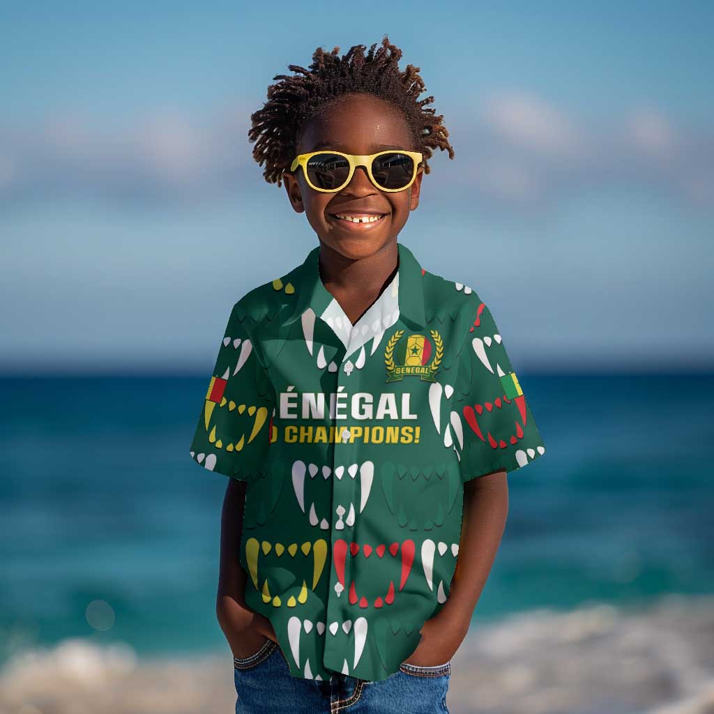 Custom Senegal Football Kid Hawaiian Shirt 2024 Culture Pour Home Style