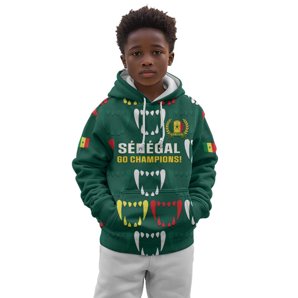 Custom Senegal Football Kid Hoodie 2024 Culture Pour Home Style