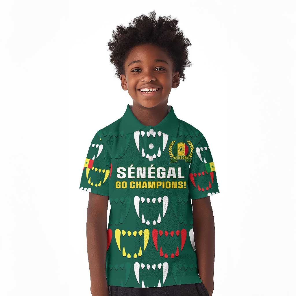 Custom Senegal Football Kid Polo Shirt 2024 Culture Pour Home Style