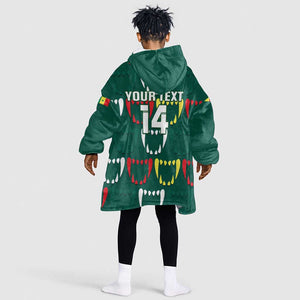 Custom Senegal Football KId Wearable Blanket Hoodie 2024 Culture Pour Home Style