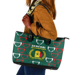 Senegal Football Leather Tote Bag 2024 Culture Pour Home Style