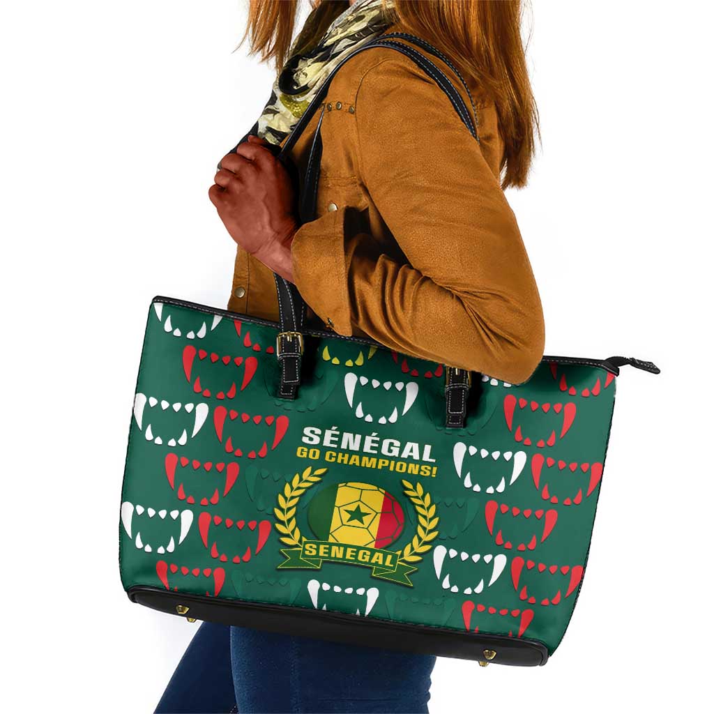 Senegal Football Leather Tote Bag 2024 Culture Pour Home Style