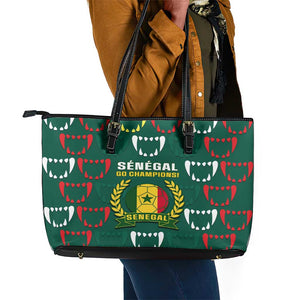 Senegal Football Leather Tote Bag 2024 Culture Pour Home Style