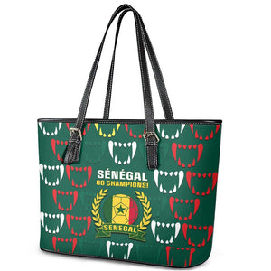 Senegal Football Leather Tote Bag 2024 Culture Pour Home Style