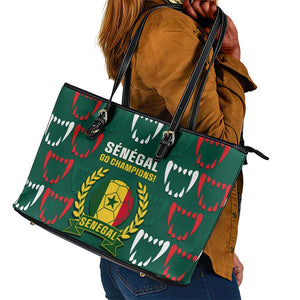 Senegal Football Leather Tote Bag 2024 Culture Pour Home Style