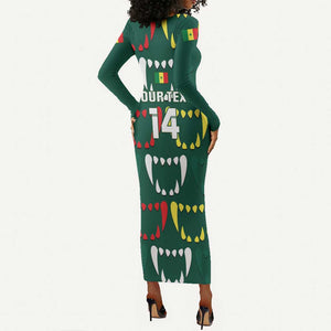 Custom Senegal Football Long Sleeve Bodycon Dress 2024 Culture Pour Home Style