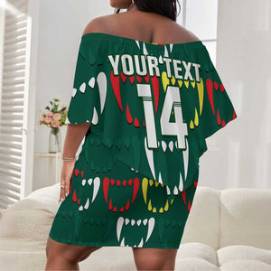 Custom Senegal Football Off Shoulder Short Dress 2024 Culture Pour Home Style LT14