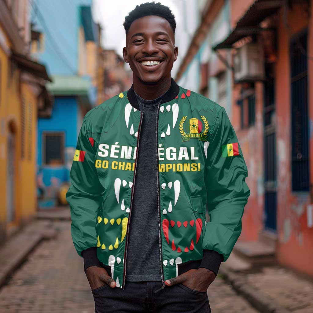 Custom Senegal Football Sleeve Zip Bomber Jacket 2024 Culture Pour Home Style