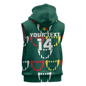 Custom Senegal Football Sleeveless Zip Hoodie 2024 Culture Pour Home Style - African Pride