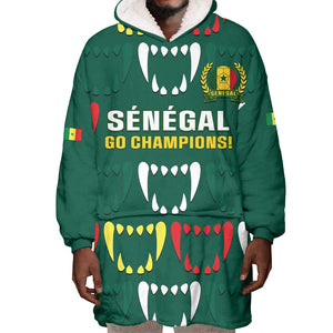 Custom Senegal Football Wearable Blanket Hoodie 2024 Culture Pour Home Style