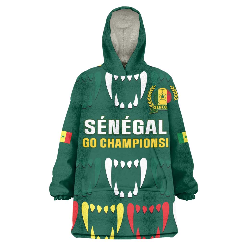 Custom Senegal Football Wearable Blanket Hoodie 2024 Culture Pour Home Style