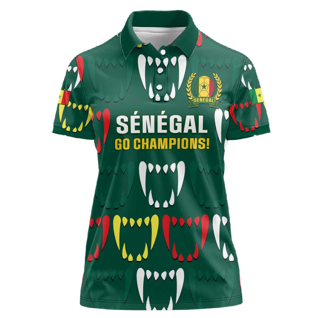 Custom Senegal Football Women Polo Shirt 2024 Culture Pour Home Style