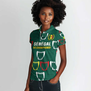 Custom Senegal Football Women Polo Shirt 2024 Culture Pour Home Style