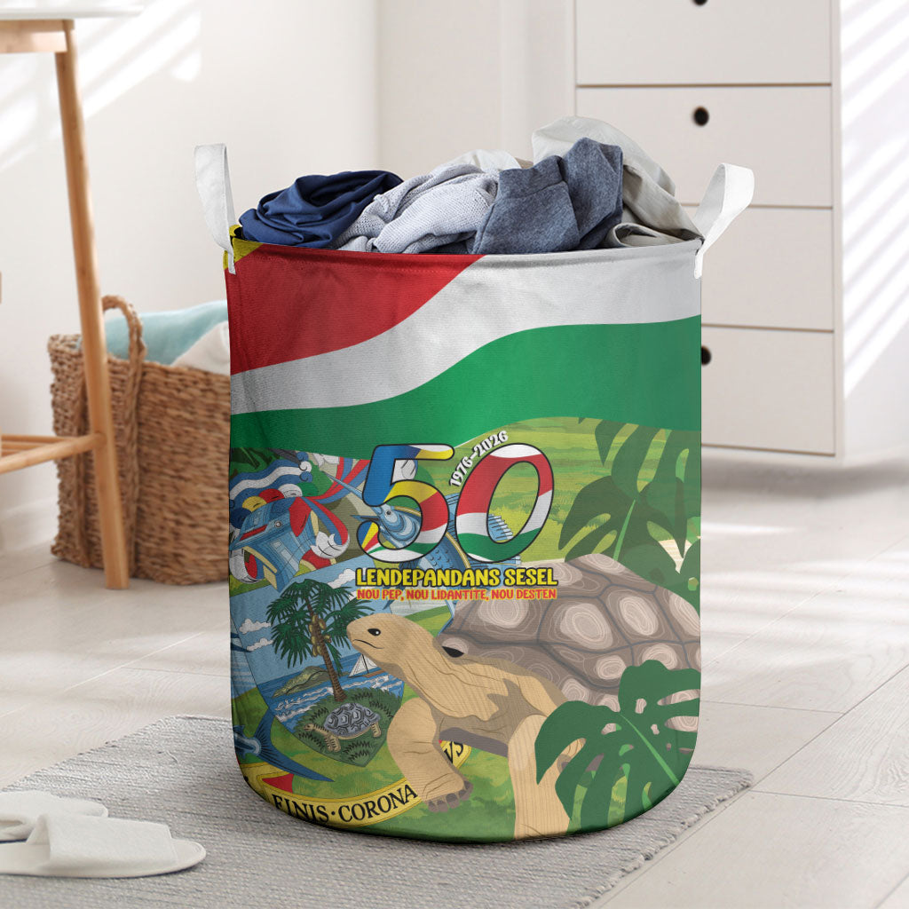 Seychelles National Day Laundry Basket 50 Years Anniversary Lendepandans Sesel