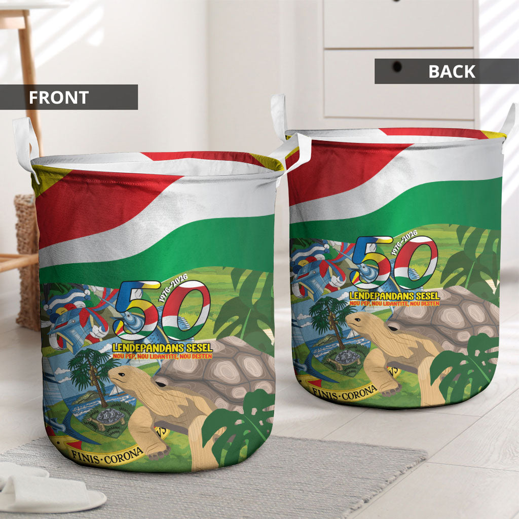 Seychelles National Day Laundry Basket 50 Years Anniversary Lendepandans Sesel