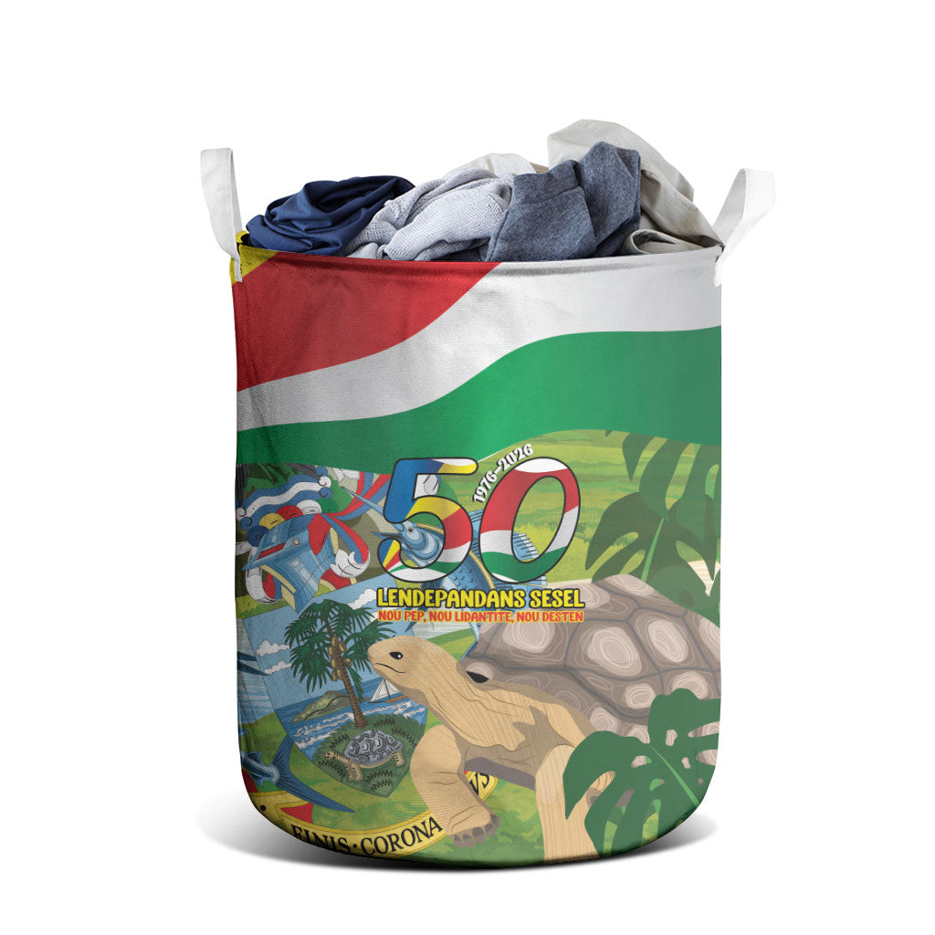 Seychelles National Day Laundry Basket 50 Years Anniversary Lendepandans Sesel