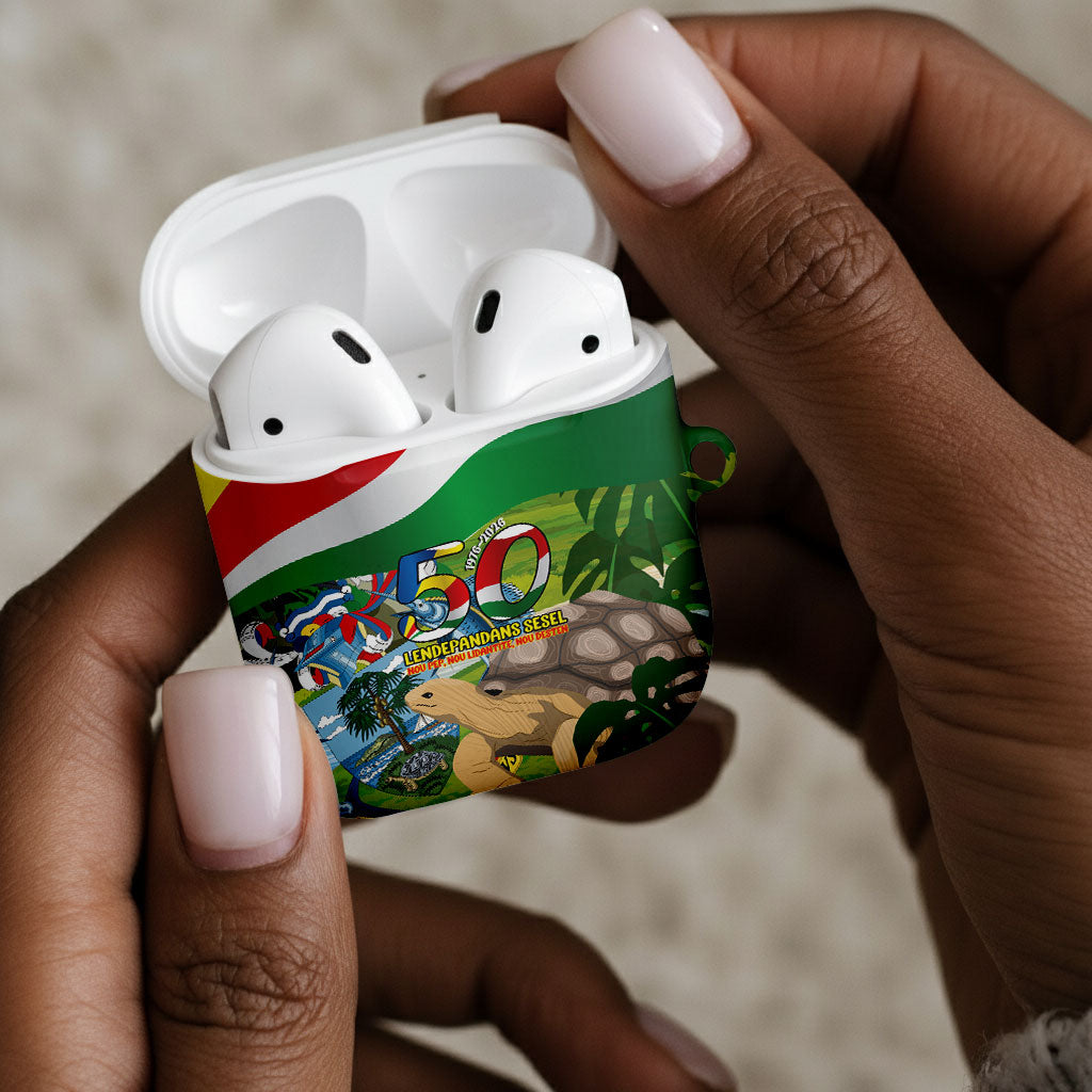 Seychelles National Day AirPods Case 50 Years Anniversary Lendepandans Sesel