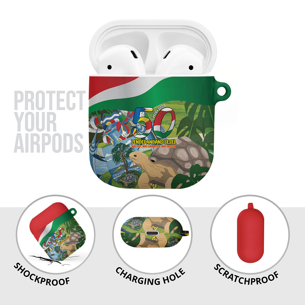 Seychelles National Day AirPods Case 50 Years Anniversary Lendepandans Sesel