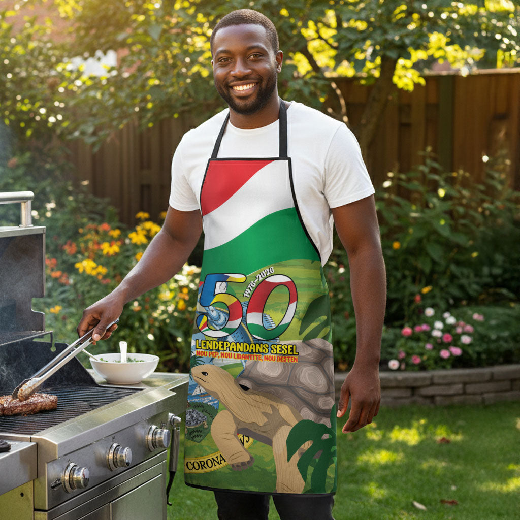 Seychelles National Day Apron 50 Years Anniversary Lendepandans Sesel