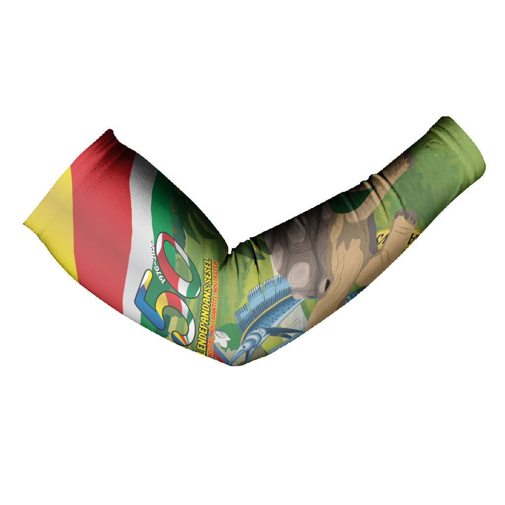 Seychelles National Day Personalized Arm Sleeves 50 Years Anniversary Lendepandans Sesel