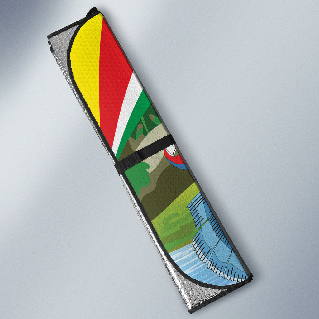 Seychelles National Day Auto Sun Shade 50 Years Anniversary Lendepandans Sesel